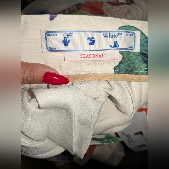 19. NWT OFF-WHITE FLORAL PLEATED SKIRT IT 42 / US MEDIUM/ 6 - Picture 13 of 16